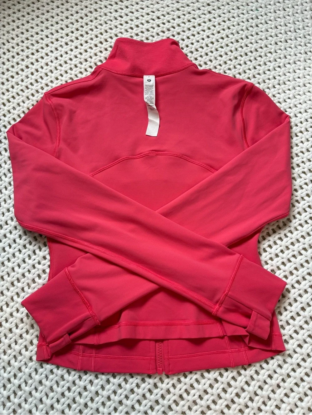 lululemon glaze pink define cropped jacket nulu size 8